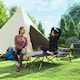 image 8 of Outsunny Double Camping Folding Cot Portable Sleeping Bed, Charcoal Grey