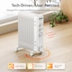 image 4 of VonHaus Oil Filled Radiator 11 Fin Portable Electric Heater White