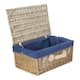 image 8 of 51cm Antique Wash Picnic Basket with Lining White | White | One Size
