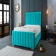image 2 of Redding Plush Teal King Bed Frame - Teal