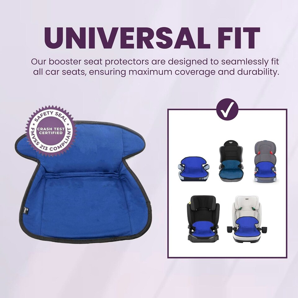 image 1 of Potty Training Car Seat Protector Cover for Spills, Nappy Leaks, and Accidents - No Bucklehole Blue