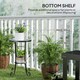 image 4 of Outsunny 35.5cm Round Mosaic Garden Side Table Plant Stand w/ Shelf, Blue 