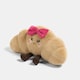 image 4 of OHS Sweetie Pie Filled Novelty Scatter Cushion Soft Fleece Toy Pillow | Brown | Chloé the Bow Croissant