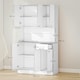 image 7 of HOMCOM Freestanding Kitchen Cupboard, Storage Cabinet with Doors White