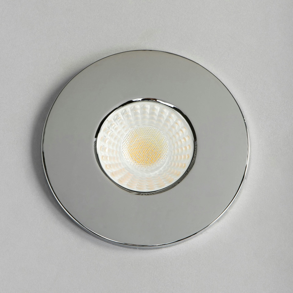 image 1 of BHS Nate LED Fixed Fire Rated IP65 Recessed Spotlight | Silver | Chrome | 1