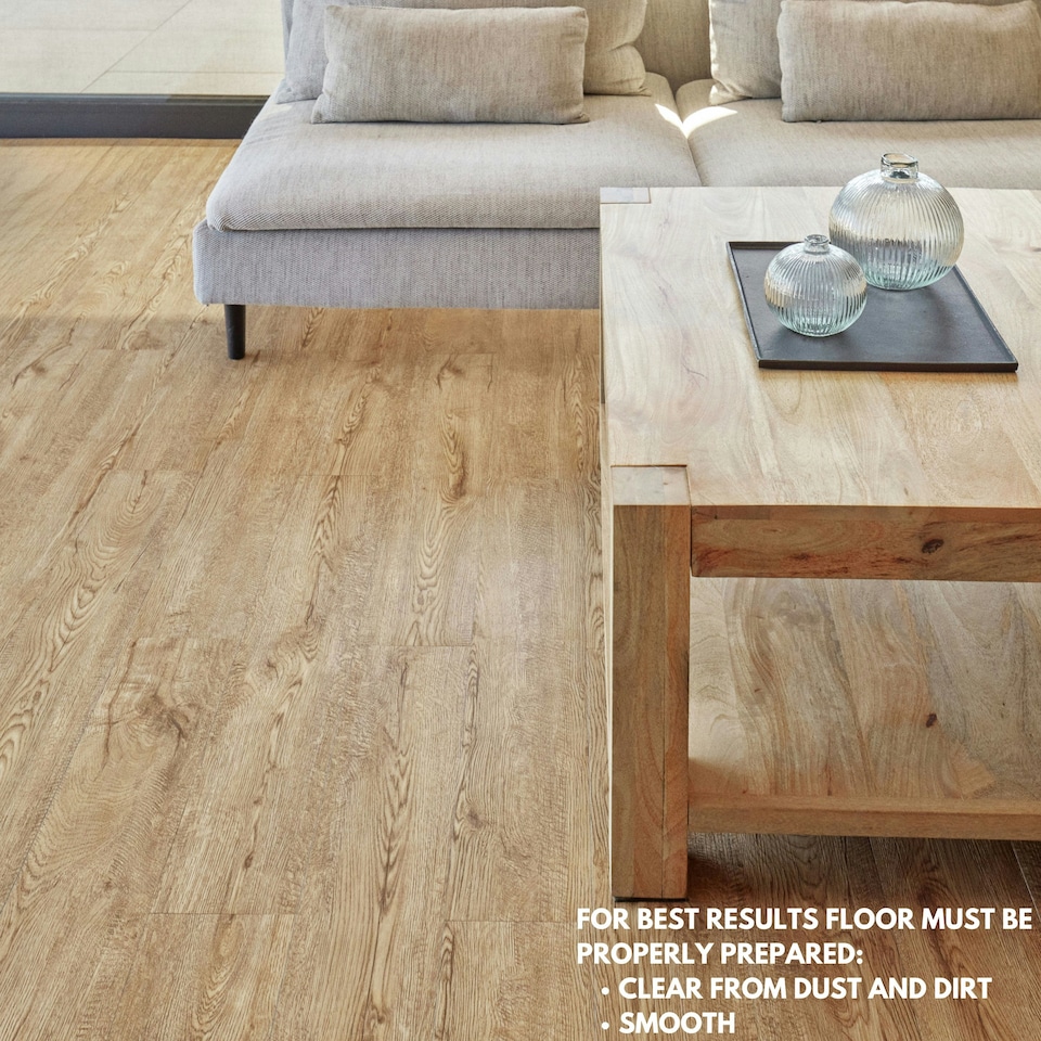image 1 of NOVECRAFTO Self Adhesive Vinyl Floor Planks – Peel & Stick Flooring – Honey Oak Timber Touch Effect – Easy DIY Installation – Durable & Waterproof Tiles Brown | 1.39 sqm