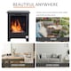 image 5 of HOMCOM Free Standing Bio Ethanol Fireplace Heater with 0.9L Tank for Home Black