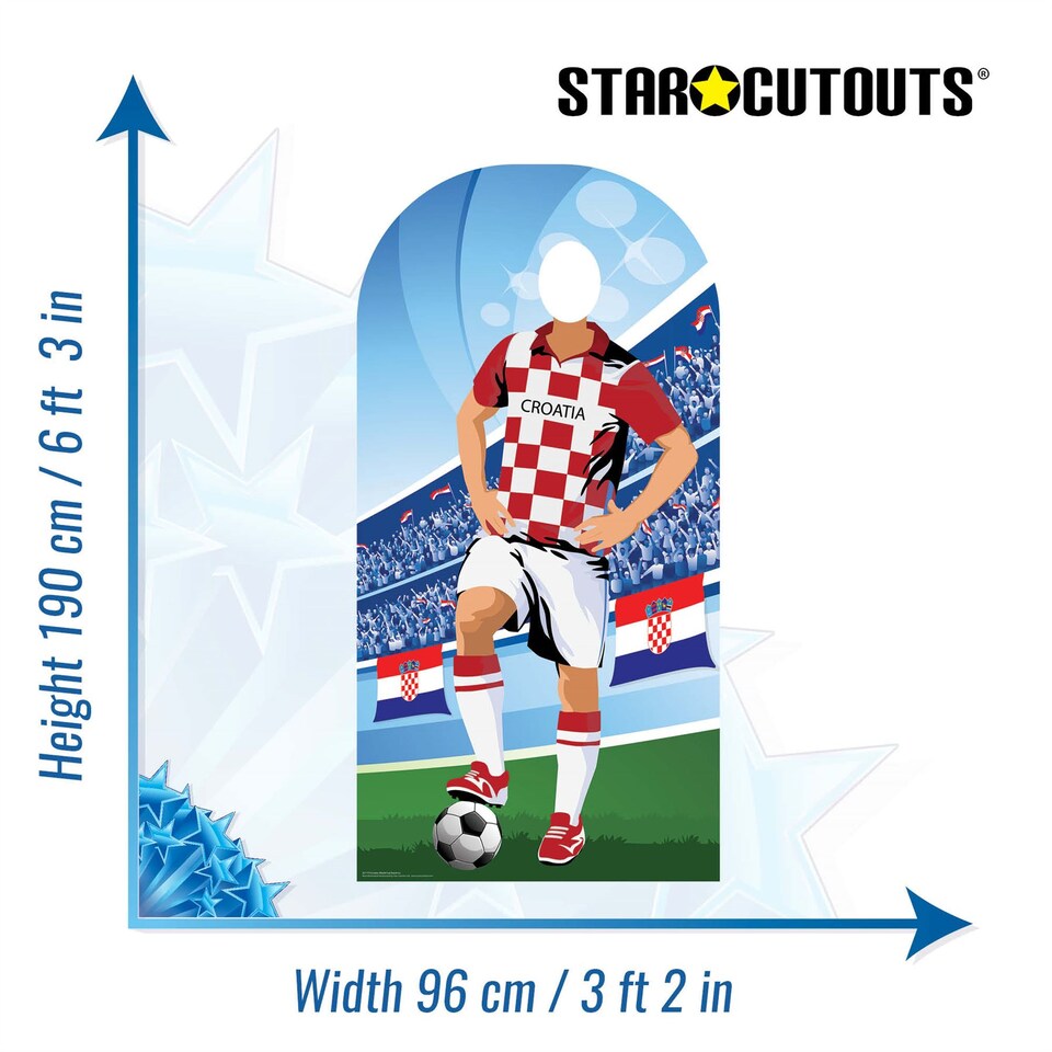 image 1 of Croatia Football Stand-In Cardboard Cutout 190cm