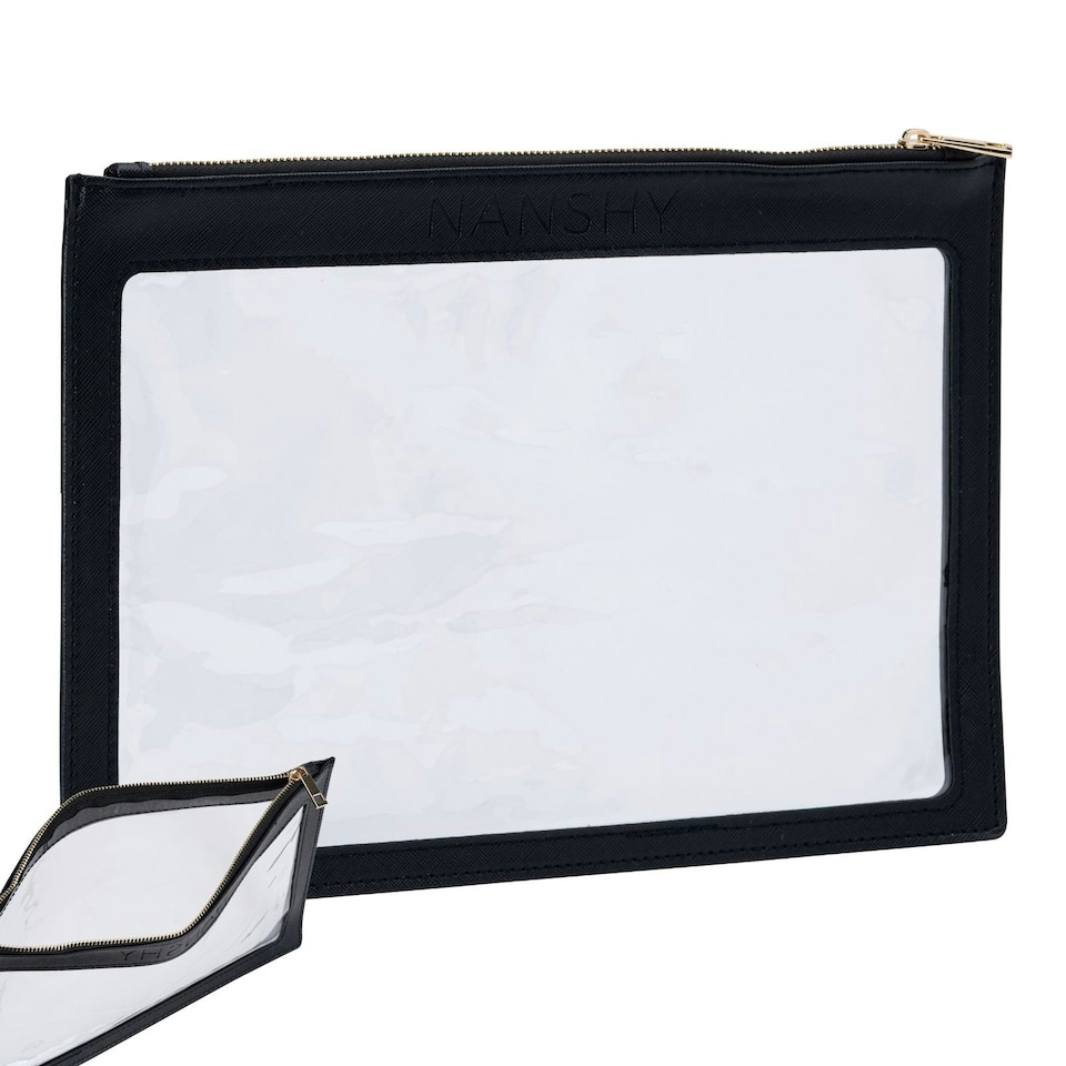 image 1 of Nanshy Clear PVC Makeup Black