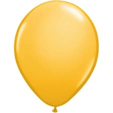 Qualatex 11 Inch Round Plain Latex Balloons (100 Pack) - Goldenrod - One Size