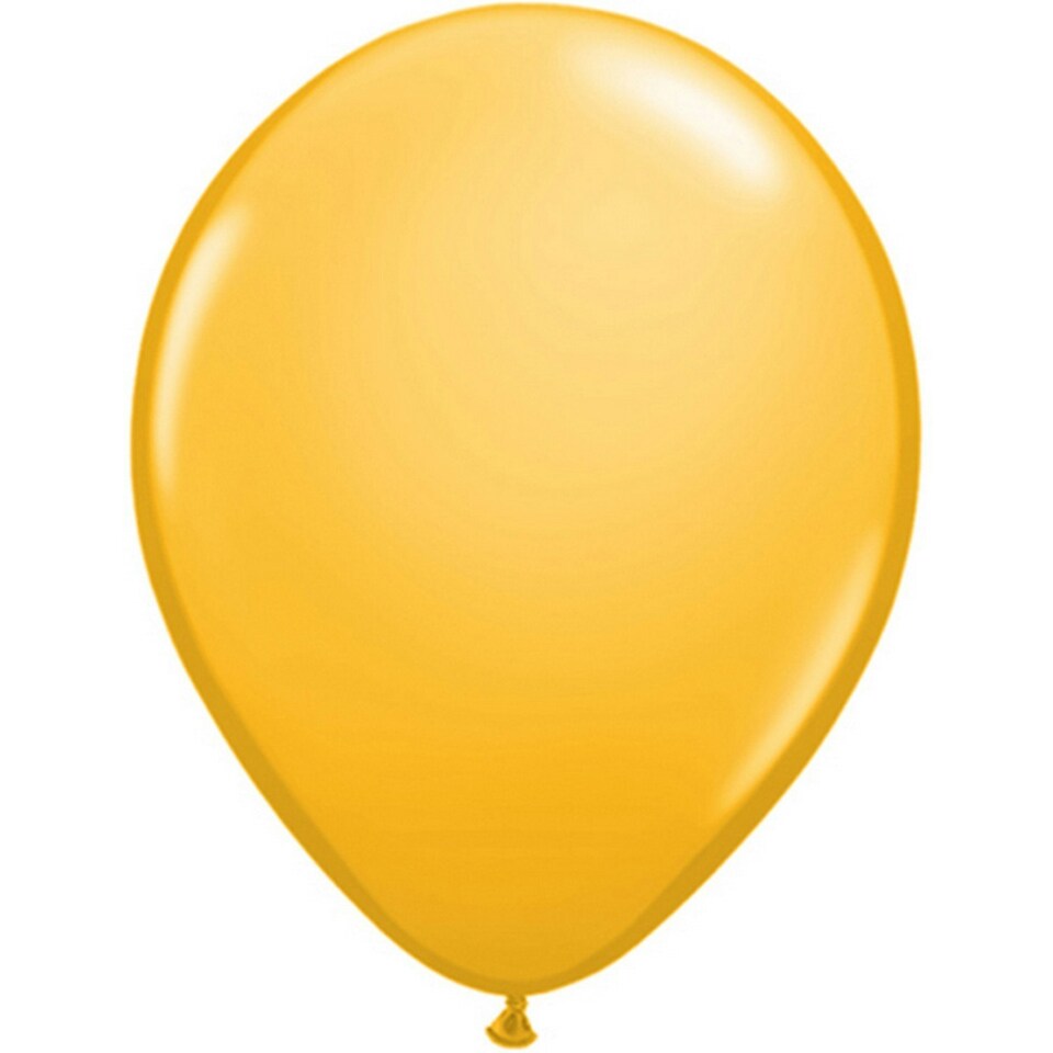 Qualatex 11 Inch Round Plain Latex Balloons (100 Pack) - Goldenrod - One Size
