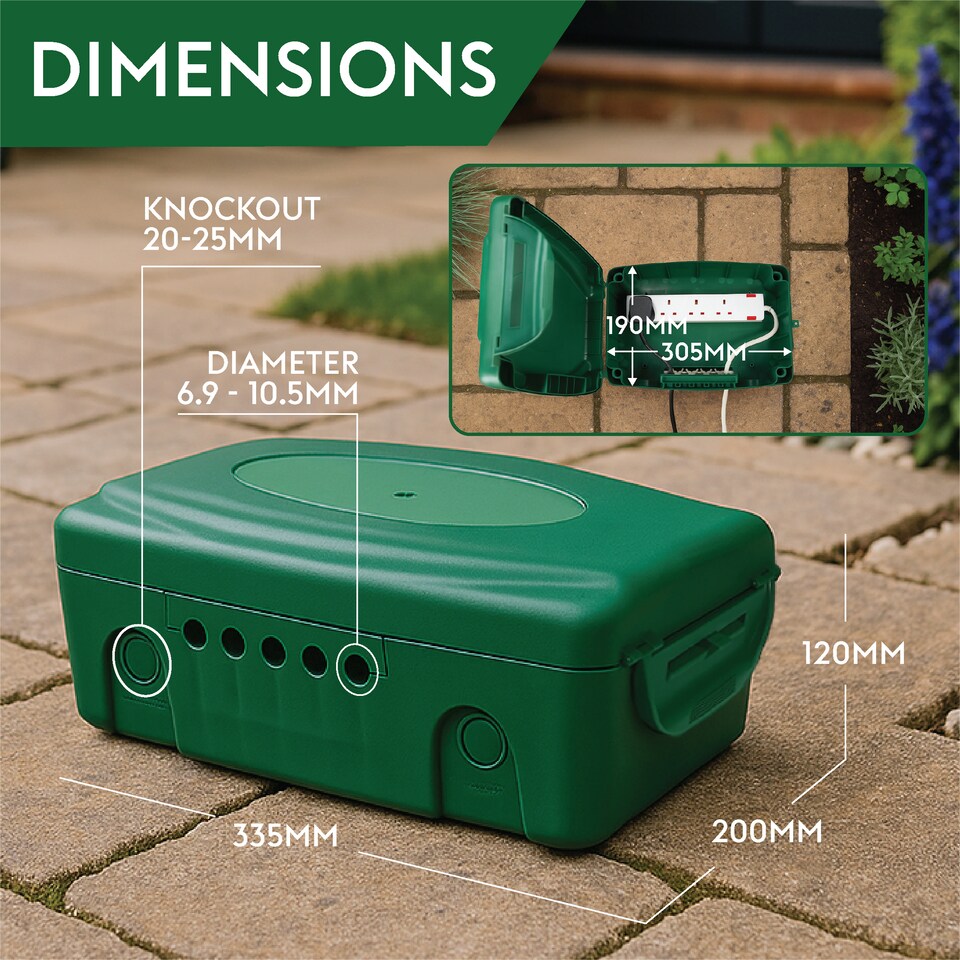 image 1 of Eagle Outdoor IP54 Rated Electrical Connection Box Green