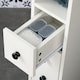 image 8 of kleankin Slimline Bathroom Storage Unit w  2 Drawers 2 Open Compartments Wheels Handles Freestanding Compact Home Office Furniture White