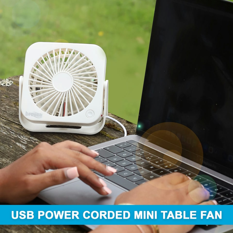 image 1 of Breeze DF1150W USB Powered Mini Table Fan White