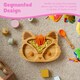 image 2 of Tiny Dining Bamboo Fox Baby Weaning Plate & Fork Set - Navy Blue