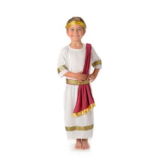 Roman Emperor Boys Fancy Dress Ancient Greek Historical Caesar Toga Kids Costume