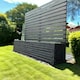 image 3 of Norfolk Planter and Trellis (Pack of 2) - (Painted Wooden Planter - Choice of Colours Available) - L210 x W40 x H210 cm Black