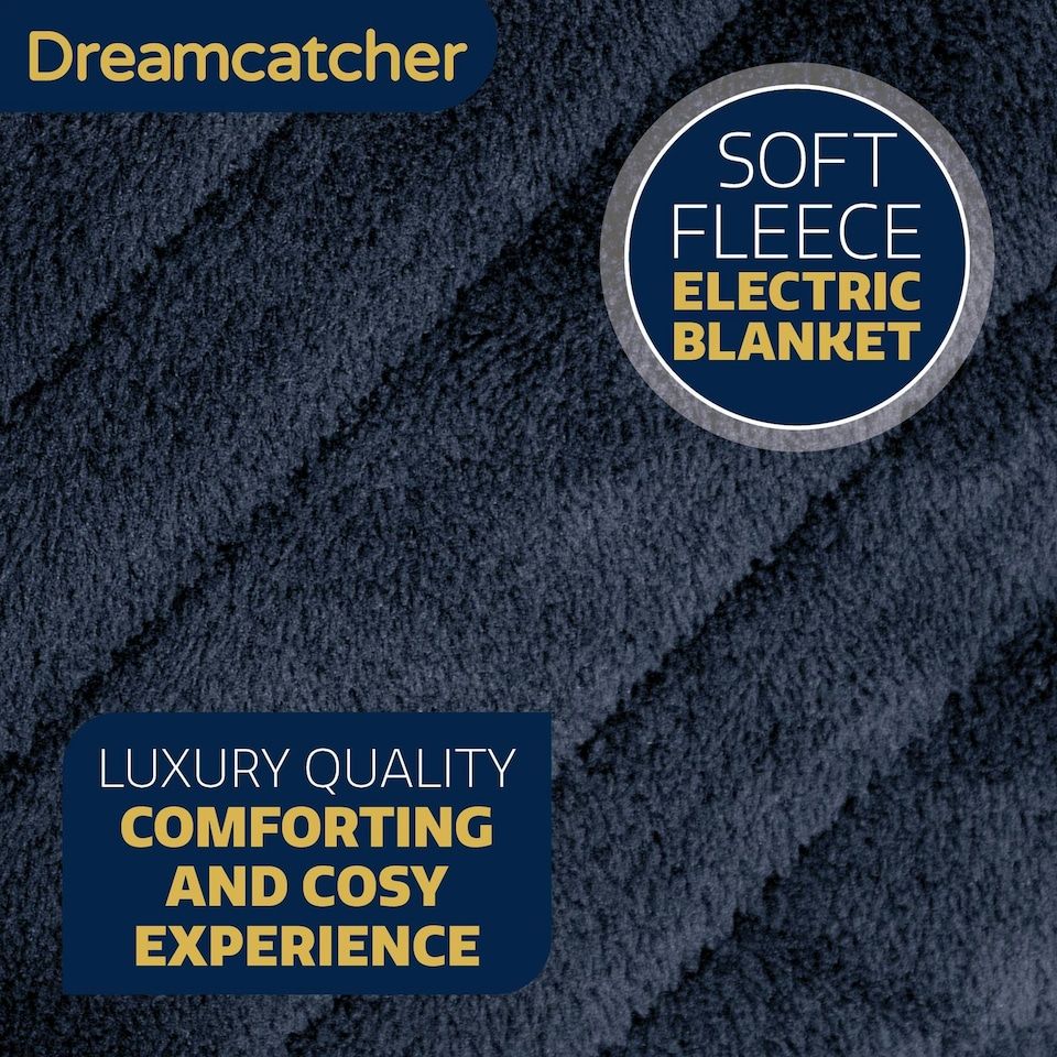 image 1 of Dreamcatcher Deluxe XL Electric Throw Heated Double Over Blanket Fleece - Blue | Blue | Blue | One Size | 1