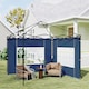 image 6 of Outsunny Gazebo Side Panels for 3x3(m) or 3x6m Gazebo Canopy, 2 Pack, Blue | Blue