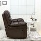 image 8 of Seattle Manual Recliner Armchair Home Lounge Bonded Leather Chair (Brown)