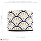 image 7 of Unique Moroccan Floral Designer 25cm Navy Midnight Blue and Ochre Drum Lampshade | Blue