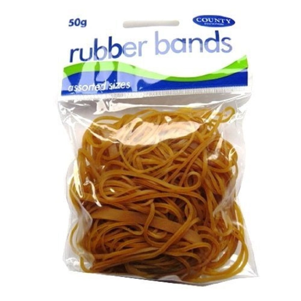 image 1 of Rubber Bands - Assorted Sizes - 50g Pack