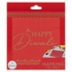 image 2 of Happy Diwali Red Paper Napkins 33cm 3Ply - Pack of 16