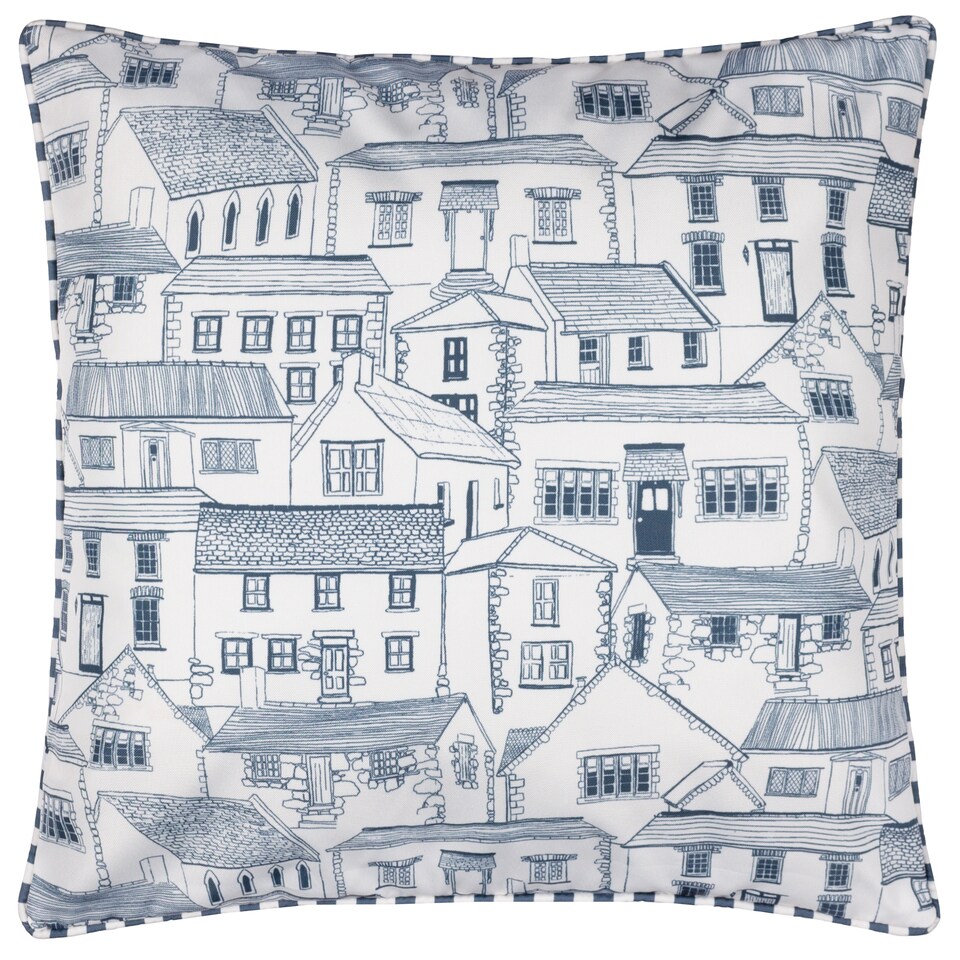 image 1 of Wylder Abersoch Town Outdoor Cushion | Blue | Sail Blue