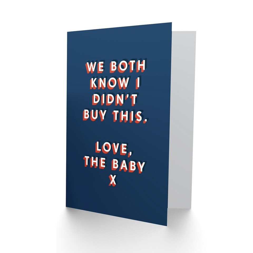 image 1 of We Both Know I Didn't Buy This Love The Baby For Him Birthday Card