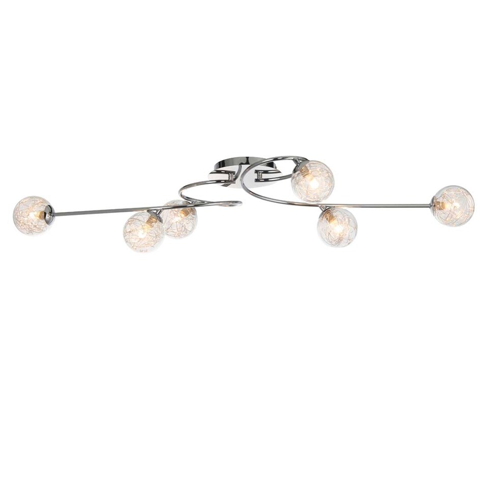 image 1 of Pagazzi Jaymie 6-Light Chrome Semi-Flush Ceiling Light