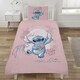 image 1 of Lilo & Stitch Single Duvet Cover Set Bedding Set - Aloha Pink | Pink | blue | Single