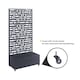 image 3 of Nicoman Metal Outdoor Privacy Screen Panel with Planter | Grey | Grey | 1