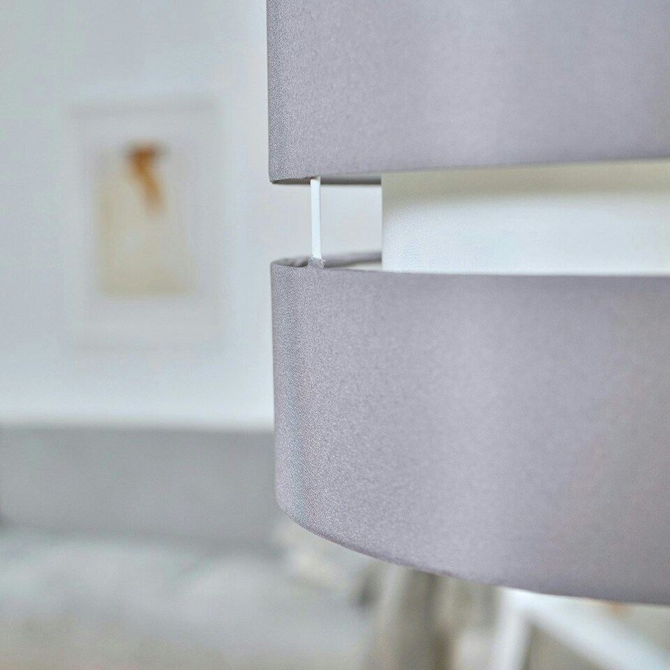 image 1 of ValueLights Sophia Large Grey 2 Tier Ceiling Light Shade