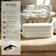 image 2 of Bench Altu - with velvet or boucle cover, padded, hallway storage White | Boucle Cream