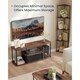 image 7 of TV Stand with Shelves, Entertainment Unit for Living Room and Bedroom, Tool-Free Assembly, Natural Walnut and Ink Black