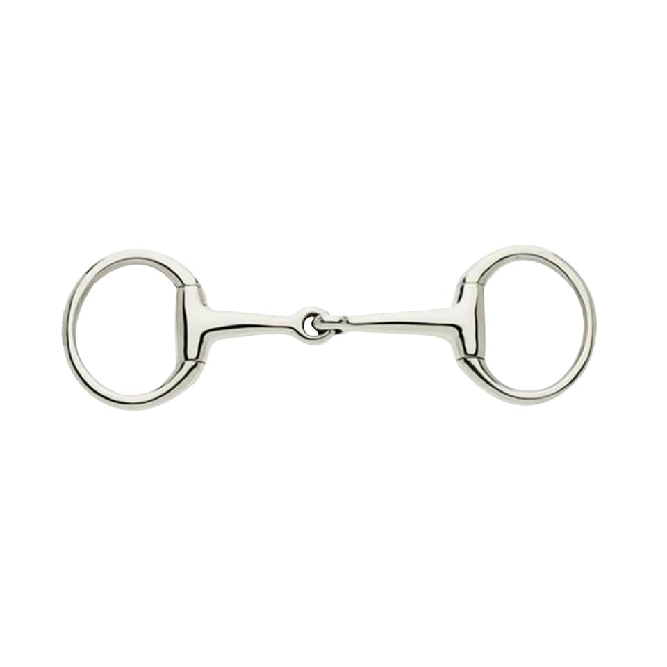image 1 of Lorina Single Jointed Eggbutt Bradoon - Silver - 4.25in