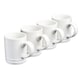 image 1 of Cooks Professional 4pc Espresso Cup Set - Stoneware Mini Mugs - 100ml | White | White
