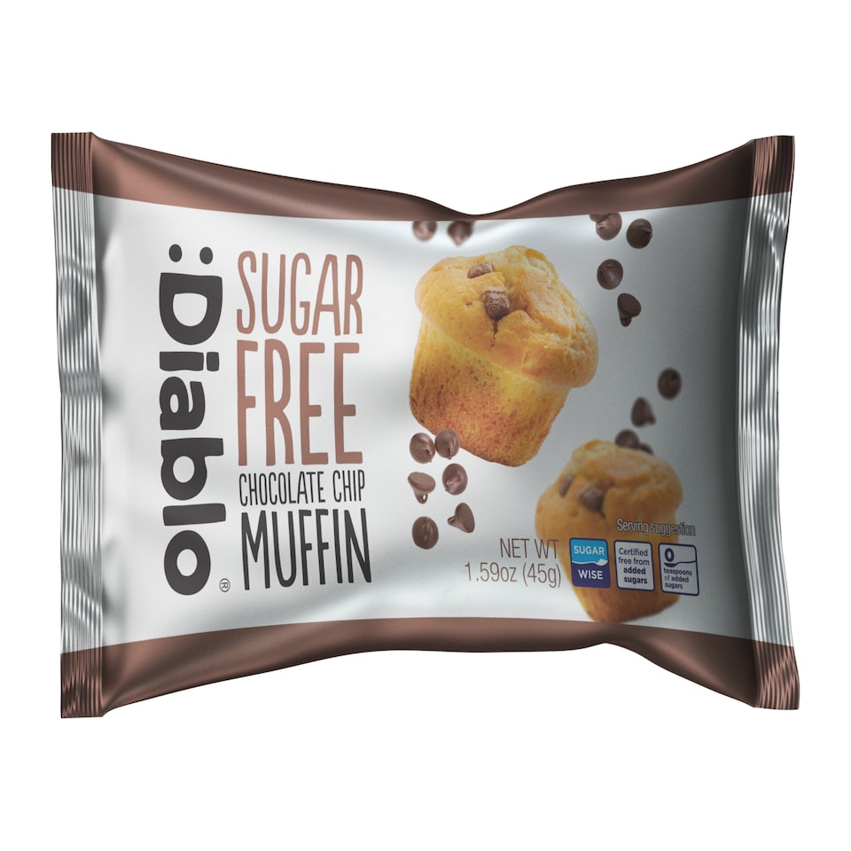 image 1 of Diablo Sugar Free Chocolate Chip Muffin 45g