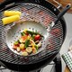 image 2 of GEFU BBQ Stainless Steel Wok for Vegetables 28 cm