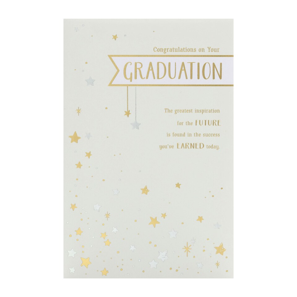 image 1 of Graduation/Congratulations Card for Him/Her/Friend | Stars Design