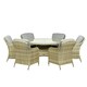 image 1 of Wentworth 6 Seater Round Imperial Dining Set - Synthetic Rattan - H74 x W140 x L140 cm - Beige