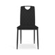 image 3 of Set Of 2 Monza Faux Leather Dining Chair Modern Padded Seat Metal Legs Kitchen Black | Black