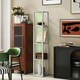 image 6 of HOMCOM RGB LED Floor Lamp with Shelves and Remote Control for Bedroom, Grey Grey