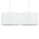 image 1 of First Choice Lighting Set of 2 White 25cm Ceiling Light Shades White