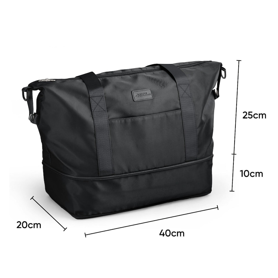 image 1 of Carry On Cabin Bag Underseat Folding Hand Luggage Ryanair Easyjet Travel Flight Grey