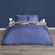 image 3 of OHS Abstract Geo Print Plain Reverse Duvet Cover and Pillowcase Bedding Set, Single - Grey