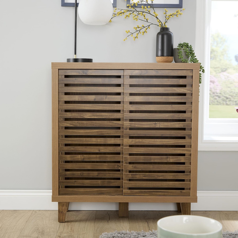 image 1 of Luna Sideboard 2 Doors Storage Cupboard Highboard Side Cabinet