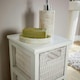 image 4 of White Chest 4 Rattan Storage Drawers Bathroom Home Organiser Fully Assembled White