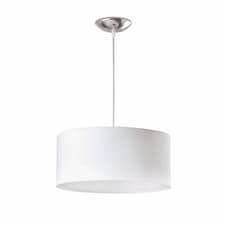 Seven 2 Light  Small Round Ceiling Pendant White, E27
