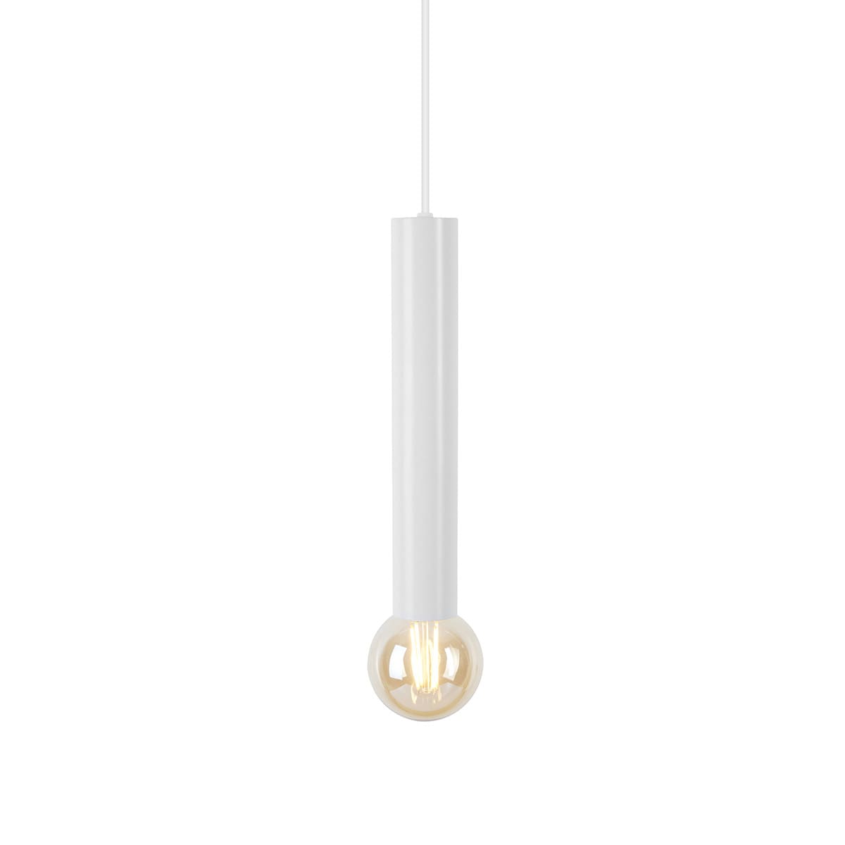 Netlighting Marvi Modern 1 Light Slim Pendant Ceiling Light E27 in White